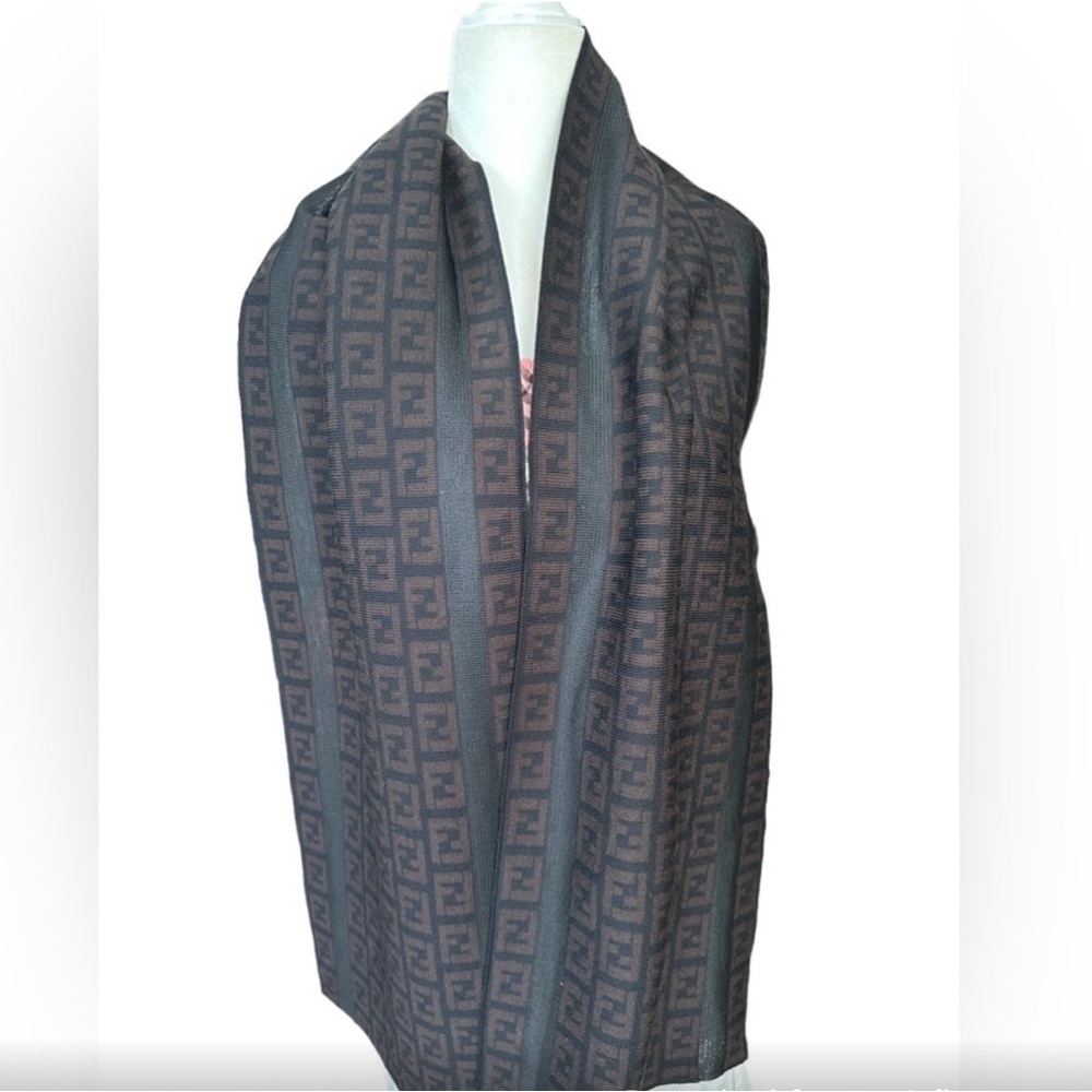 Fendi NWT Vintage Scarf with logo Pattern design.